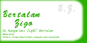 bertalan zigo business card